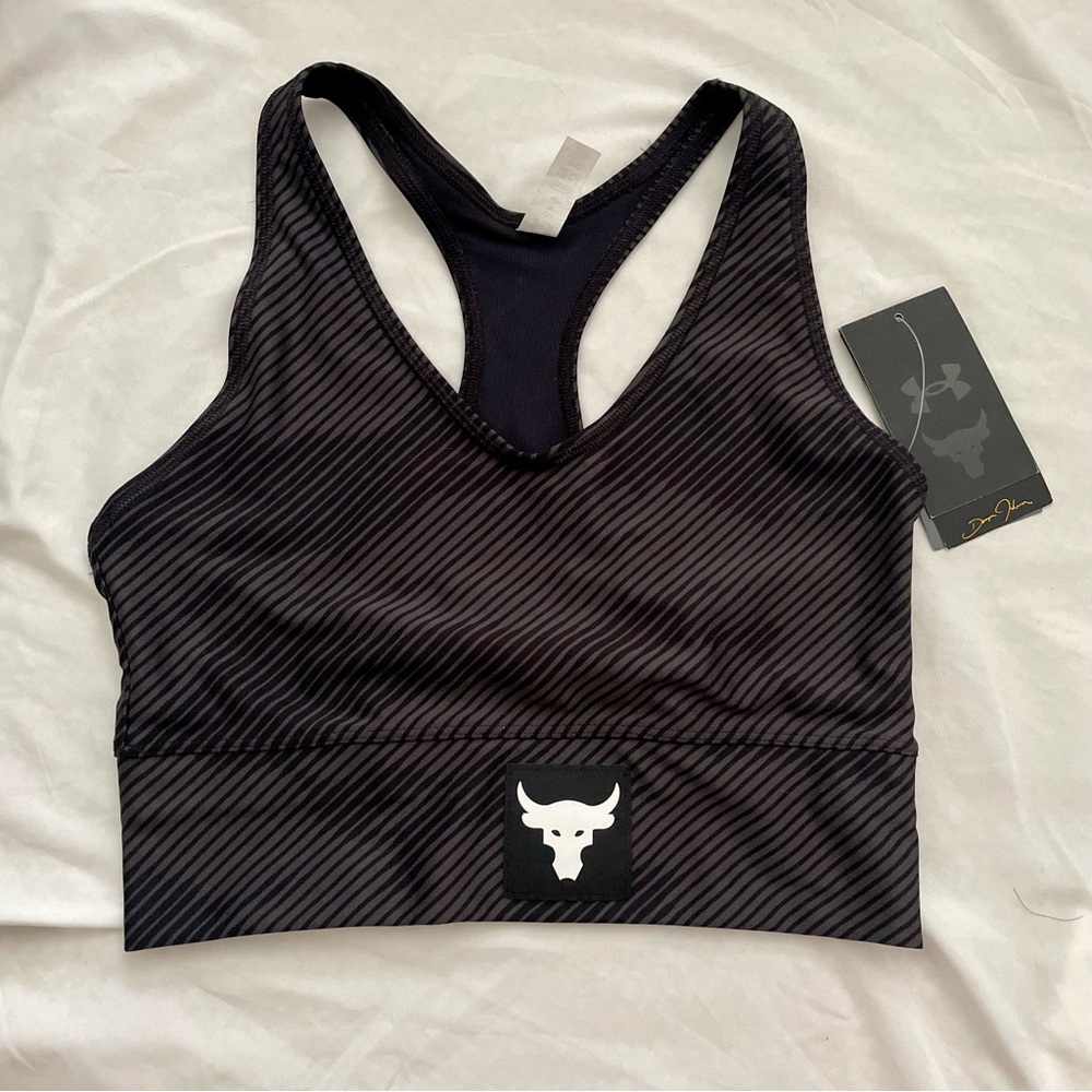 Under Armour The Rock Project Heat Gear Compression Sports Bra Small New NWT